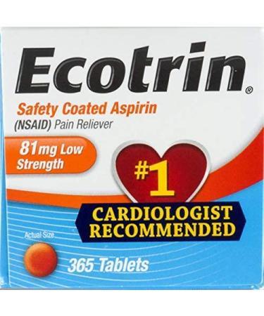 Ecotrin 81mg Low Strength Tablets - 365 Count - Pack of 1 - Buy Online on GoSupps.com
