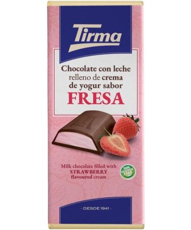 Tirma Milk Chocolate Filled with Yogurt Cream Strawberry Flavored Chocolate Bar 103g | Creamy Chocolate | Sweet Snacks | Chocolate Dessert - Buy Online on GoSupps.com