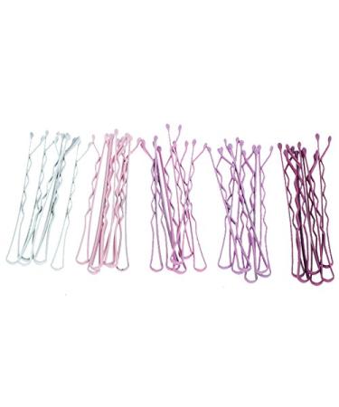30-Pack Hair-Like Loved Bobby Pins Clips | White Pink & Purple | 5cm with Pink Storage Box - Perfect for All Hair Types - Buy Online on GoSupps.com
