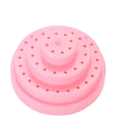 Nail Drill Stand Nail Drill Holder 48 Holes Professional for Nail Art Drill Bit Organizer Box Holder Nail Art Accessories pink