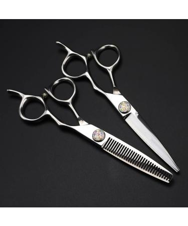 Hair Cutting Scissors 6 Inch Professional Japan 440c Upscale Scissor Gem Hair Scissors Cutting Barber Makas Haircut Thinning Shears Hairdresser Scissors Set - Buy Online on GoSupps.com