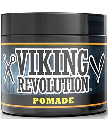 Pomade for Men 4oz - Firm Hold & High Shine by Viking Revolution - Water Based & Easy to Wash Out - Classic Styling (1 Pack) - Buy Online on GoSupps.com
