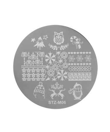 Santa Claus Nail Stamping Plates for Winter Pack of 6