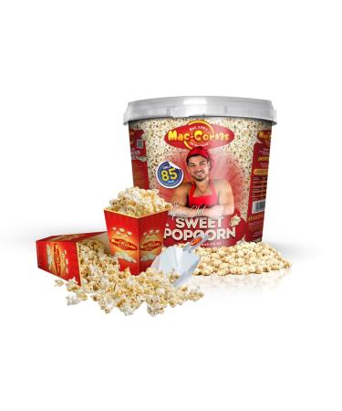 The Popcorn Chef Movie Mega Bucket 550g Sweet Popcorn Includes 12 Popcorn Tubs and Scoop Mac-Corns Traditionally Popped Popcorn