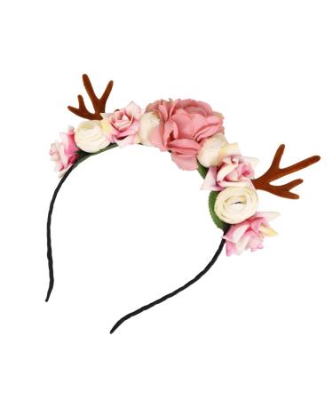 Elk Antler Headband | Floral Crown Headpiece for Carnival & Festival | Unique Hair Accessories - Buy Online on GoSupps.com