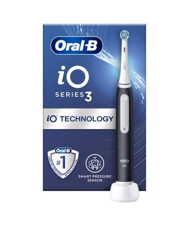 Oral-B iO3 Electric Toothbrushes Adults Christmas Gifts For Women / Him 1 Toothbrush Head 3 Modes With Teeth Whitening 2 Pin UK Plug Black Black Without extra refills