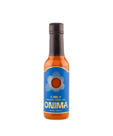 IL MIG + by ONIMA, Medium Heat Hot Sauce With Flavors of Habanero Pepper, Sherry Vinegar & Garlic, Made With All Natural Ingredients, 5 fl oz Bottle (1-Pack)