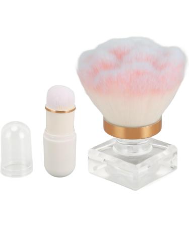 Retractable Kabuki Makeup Brush Duo with Soft Bristles Ergonomic Handle Durable for Blush and Loose Powder Compact and Portable - Buy Online on GoSupps.com
