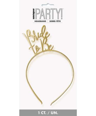 Unique 6400 Bride to Be Headband | Gold Plastic Accessories for Hen Party | Perfect Wedding Celebration - Buy Online on GoSupps.com