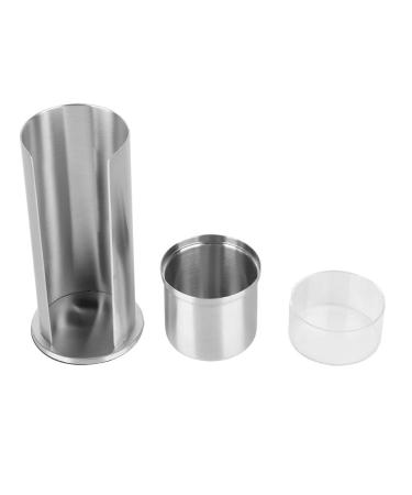 Alvinlite Stainless Steel Cotton Swab Box Multifunctional Desktop Stainless Steel Makeup Removal Box Storage Cotton Swab Box