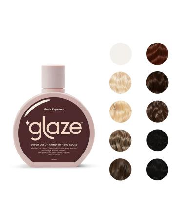 glaze Super Color Conditioning Gloss 6.4fl.oz (2-3 Hair Treatments) Award Winning Hair Gloss Treatment & Semi-Permanent Hair Dye. No mix  no mess hair mask colorant - guaranteed results in 10 minutes Sleek Espresso