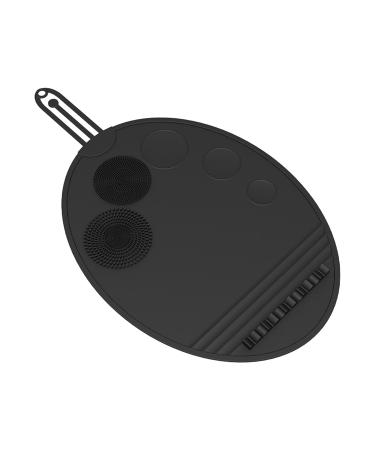 Buy Brush Cleaning Mat - Silicone Cosmetic Brushes Scrubber Mat for Travel & Home | Portable Black Washing Tool - Buy Online on GoSupps.com