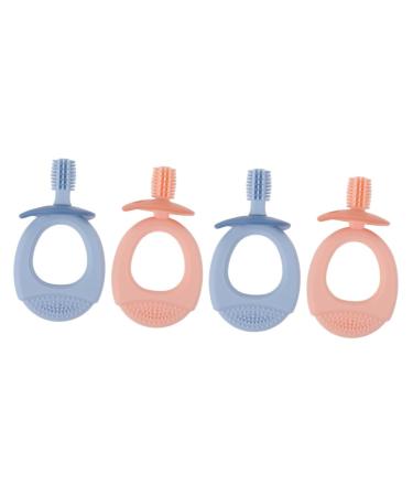 Tovinanna 4 pieces of toothbrush made of silicone mouth protection toothbrush silicone for children toys for children children's training meals silicone in food quality chewed toddler