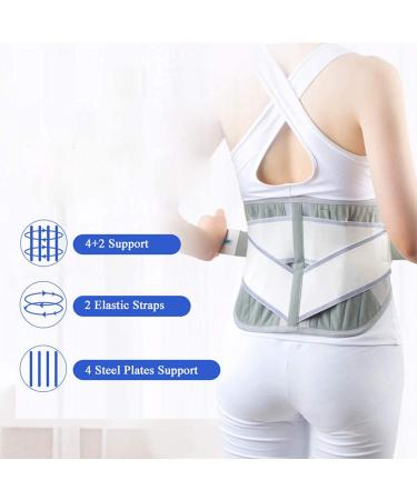 Worth having - Lumbar Belt Back Brace Support for Disc Herniation Spinal Treatment Posture Corrector Waist Support Instrument Pain Lower Lumbar Support (Gray White XX (Gray White M) Gray White Medium - Buy Online on GoSupps.com