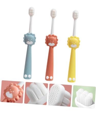Minkissy 3-Piece Children's Manual Toothbrush Set | Ergonomic Handle & Suction | Portable & Colorful | Buy Children s Oral Care Products Online - Buy Online on GoSupps.com