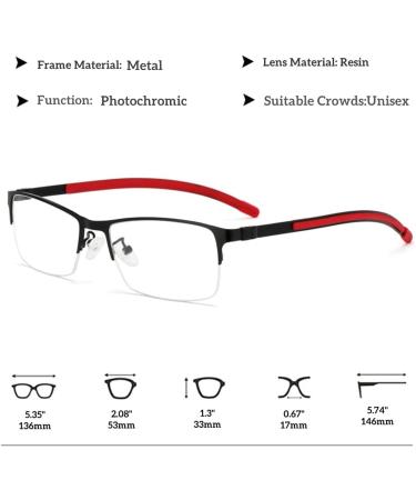 Buy Zukky Semi-Frame Photo Linen Reading Glasses - Black & Red Metal Frame - 3.75x Readers for Comfortable Vision - International Shipping Available - Buy Online on GoSupps.com