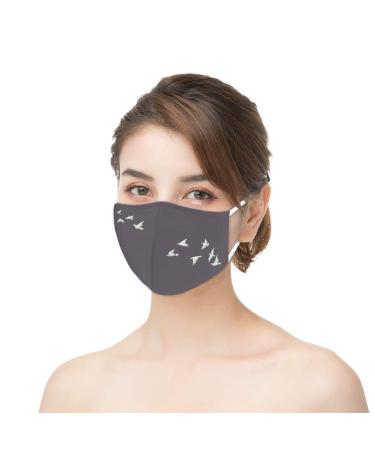 Yliquor 3 PC Adult Cycling Milk Shreds Mask Windproof Anti-Spitting Protective Washable Cotton Face Covering Reusable for Cycling Camping Travel (3 PC Gray)