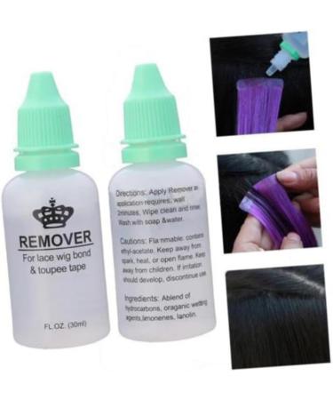 POPETPOP Hair Glue Remover Lace Front Wigs Hair Ribbons Braid Wig Braided Wig Braided Hair Tie Tape in Extensions Remover Scalp Lace Wig Hair Extensions Glue Removal Invisible medium As Shown - Buy Online on GoSupps.com