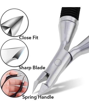 WolFum Stainless Steel Cuticle Scissors Nail Cuticle Pusher Cutter Nipper Clipper Dead Skin Remover Manicure Nail Art WolFum - Buy Online on GoSupps.com