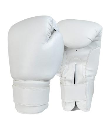 Combat Corner Recruit No Logo Boxing Gloves for Men and Women - MMA, Kickboxing, Muay Thai Sparring and Training Gloves White 12 oz.