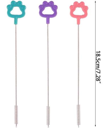 HEMLBOYW Nylon Stainless Steel Straw Brush Straw Cleaning Brush Long Straw Tube Cleaner Test Tube Bottle Cleaner Stainless Steel Straw Cleaning Brush  - Buy Online on GoSupps.com