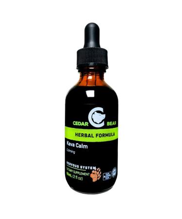 Cedar Bear Kava Calm a Liquid Herbal Supplement Supports The Central Nervous and Digestive Systems 2 FL Oz