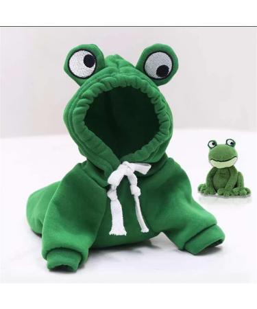 Dog Hoodie Cute Dogs Hooded Sweatshirt Warm Clothes for Small Medium Pet Dog Cat (Frog Medium) Frog Medium - Buy Online on GoSupps.com