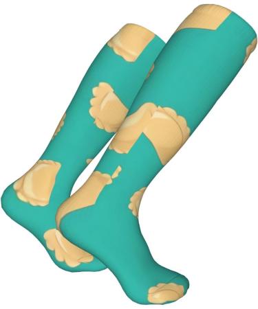 Dumplings Compression Socks for Women & Men | 15-20 mmHg Support for Running & Cycling | Varenyky Pierogi Pelmeni Design - Buy Online on GoSupps.com