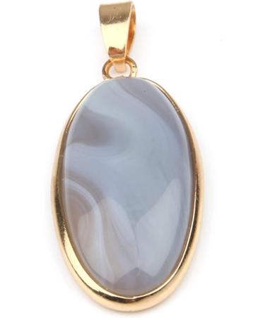 1PC Natural Stone Gem Egg-Shaped Malachite Quartz Agate Pendant Handmade Crafts Necklace Jewelry Accessories for Woman 40x16x6mm Full of Texture (Color : Gold Sand Stone) - Buy Online on GoSupps.com