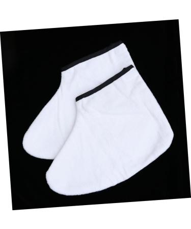 minkissy 1 Pair Wax Foot Spa Paraffin Foot Covers Wax Foot Covers Wax Foot Dip Paraffin Feet Socks Wax Bath Booties Wax Sock Feet Spa Cover Wax Foot Mask Gloves Moisturize Short Boots White - Buy Online on GoSupps.com