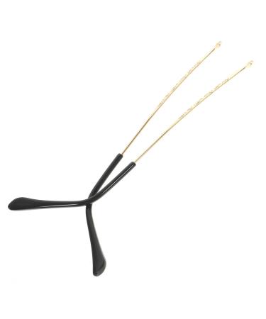 Iwowhero 1 pair of glasses arm legs slippery glasses tips black glasses brick sung bruises glasses arms poor legs universal glasses brick repair suite metal golden 14.00x0.50.40cm