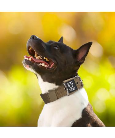 Buy Tspro Tactical Dog Collar - Military Quality 3.3cm Wide Adjustable S Neck Size Strong & Robust Metal Buckle - Khaki - Buy Online on GoSupps.com