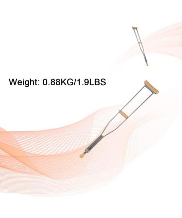 LINYUES Adults Underarm Crutches for Walking Adjustment Medical Armpit Crutches Aluminum Axillary Crutches w/Durable Comfortable Underarm Pad Hand Girp for Elderly Seniors - Buy Online on GoSupps.com