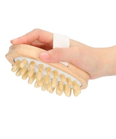 Massage Brush & Scalp Spa Massager - Wood Body Brush for Muscle Relaxation & Cellulite Care | International Shipping Available - Buy Online on GoSupps.com