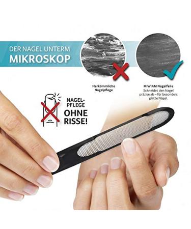 Miwiam Nail Files Set | 2 Zones (Coarse & Fine) | Rust-Free Residue-Free | Smooth Nail Surfaces | Durable Black & Lilac Design | International Shipping Available - Buy Online on GoSupps.com