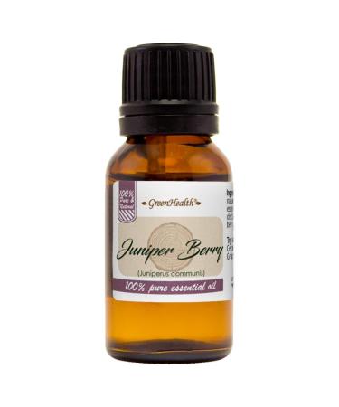 GreenHealth Juniper Berry - 1/2 fl oz (15 ml) Glass Bottle - 100% Pure Essential Oil