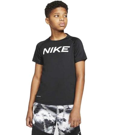 Nike Boys Pro Compression T-shirt - Youth Large - Black | Performance Fit - Buy Online on GoSupps.com