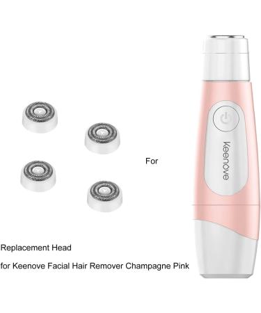 Keenove Painless Facial Hair Removal Replacement Heads - Model KE-208 - Champagne Pink - Pack of 4 - Buy Online on GoSupps.com