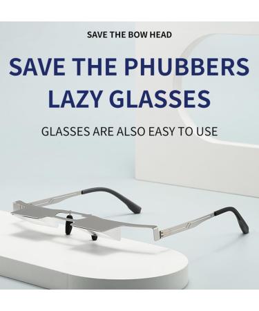 Lazy Glasses Prism - Watch TV Read & Browse Comfortably Lying Down | Upgrade to Lighter Clearer Spectacles for Neck Relief (Silver - Buy Online on GoSupps.com