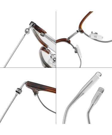 SERONI Blue Light Blocking Glasses | Eyebrow Metal Frame for Men & Women | UV Protection Computer & Reading Glasses | Black-Gun 51mm - Buy Online on GoSupps.com