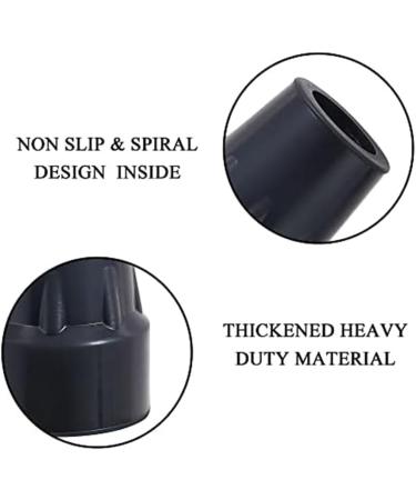 Clisted Crutch Tips Kit 7/8Inch Heavy Duty Non-Slip Rubber Cane Tips Kit Replacement Cane Foot Caps Crutch Pads 6 PCS - Buy Online on GoSupps.com