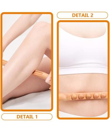 Lurrose 8 Pearl Wooden Massage Sticks - Gua Sha Sticks & Roller for Back Neck & Trigger Point Relief - Relax Stiff Muscles - Buy Online on GoSupps.com