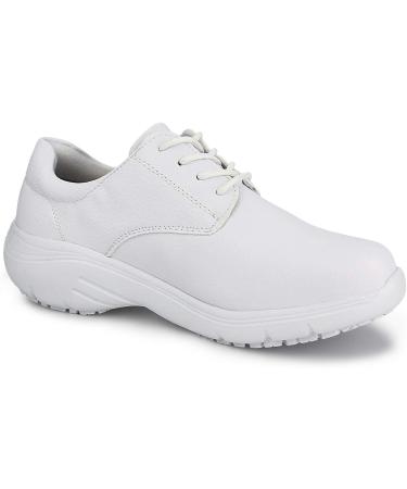 Hawkwell Women's Slip Resistant Nursing Shoes - Comfortable Lace Up Work Sneakers (Size 9, White) - Buy Online on GoSupps.com