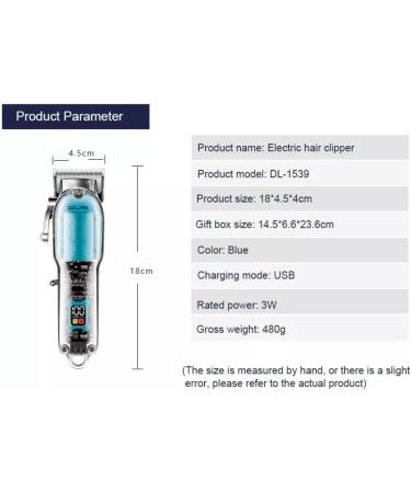 HUG PUPPY DALING PROFESSIONAL LED Display Hair Trimmer Retro Oil Head Electric Clipper Hair for Men Barber Tool Rechargeable Hair Clipper (Blue) - Buy Online on GoSupps.com