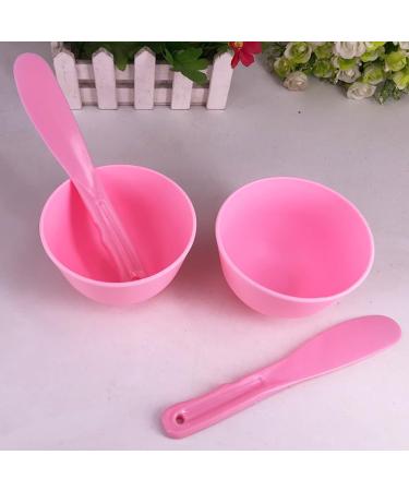 3 Sets Rubber Facial Mask Mixing Bowl with Spatula - DIY Skin Care Tool Kit for Home and Salon - Pink - Buy Online on GoSupps.com