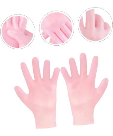 Beatifufu 1 Pair Beauty Protective Glove Tropical Headdress Moisturizing Gloves for Hand No Crease Hairpin Black Repairing Moisturizing Gloves Sebs Dry Proof Pink Women's - Buy Online on GoSupps.com