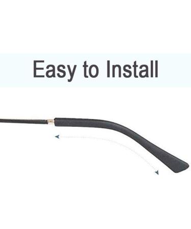 10 Pairs Black Silicone Anti-Slip Eyeglass End Tips - Soft Replacement Sleeve for Thin Wire Sunglasses Legs - Buy Online on GoSupps.com