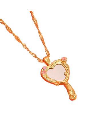 Kuaiyiju necklace with a mirrored vintage trailer long chain for women princess neck band collarbone chain wedding party jewelry birth gold