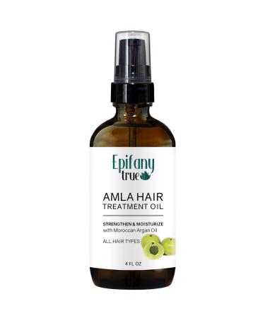 Epifany True Amla Hair Treatment Oil 4oz | Hair Growth  Loss Thinning | Sensitive Scalp | Protective Styles | Argan  Jojoba  Jamaican Black Castor Oil | 100% Natural