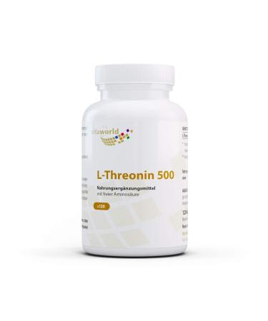 Pack of 3 Vita World L-Threonine 500 3 x 120 Capsules Made in Germany